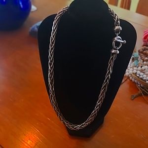 Pure silver toggle clasp chain